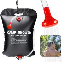 Leytn® Sac de Douche Solaire Camping 20L Portable Pliant Extérieur avec Tête de douche amovible pour Randonnée Camping Voyage
