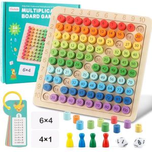 Cartes D'Apprentissage Tables De Multiplication - 14 Pièces Double Face - Stylo Effaçable Et Anneau - Jeu Éducatif Enfant