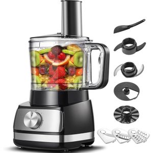 Robot multifonction - 6 en 1 - 800W - 4 Vitesses - 2L - robot de cuisine - Inox - Electroménager Robot multifonction - 6 en 1 - 800W - 4 Vitesses - 2L - robot de cuisine - Inox - Electroménager