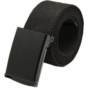 CEINTURE ET BOUCLE Ceinture décontractée noire pour hommes et garçons - Unisexe - Taille 110 x 3.8cm - 1pc