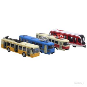VOITURE - CAMION 4 pièces modèle de voiture jouets modèle de bus jo