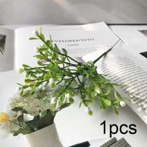 ARBRE - BUISSON Objets décoratifs,Fleurs artificielles avec feuille d'herbe verte,plantes en plastique,fausse feuille,buisson de - 1PC[D609760]
