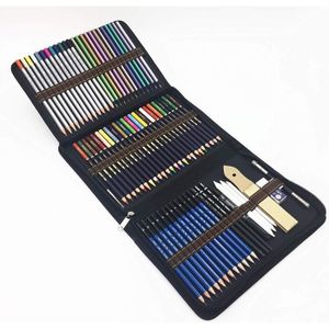 KIT DE DESSIN 72PCS Crayons de couleurs avec Sac Inclus crayons 
