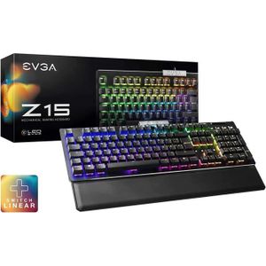 CLAVIER D'ORDINATEUR EVGA Z15 RGB Gaming Keyboard, RGB Backlit LED, Hot