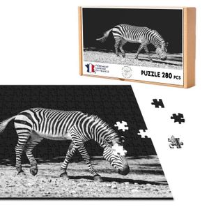 PUZZLE Puzzle Classique 280 pièces Zèbre Photo Noir et Bl