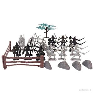 FIGURINE - PERSONNAGE Figurine de soldat de chevalier médiéval en plasti