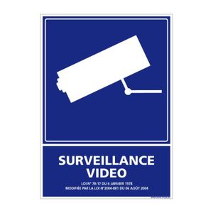 SIGNALISATION SÉCURITÉ Panneau Information Surveillance Vidéo - Aluminium