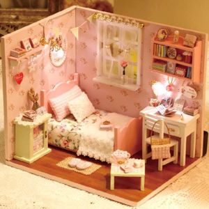 MAISON POUPÉE Tbest Maison de poupée miniature Jouets de Maison 