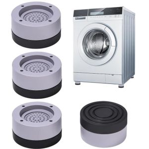 HuaLiSiJi Patins Anti Vibration Lave Linge 4 Pièces Support Machine a Laver  Anti Vibration, Support Anti Vibration Anti Bruit (A-Gris 4 Pièces)