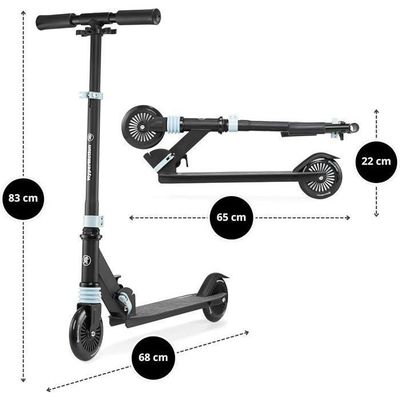Trottinette HyperMotion Ice Flash Pour Enfants Dès 5 Ans – LED 8 Couleurs – Roues 125 Mm – Pliable – Charge 50 Kg – Frein Flex