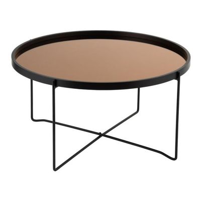 Table Basse Ronde Metal Miroir Noir Cuivre Calama N 2 L 74 X L 74 X H 40 Achat Vente Table Basse Table Basse Ronde Metal Cdiscount