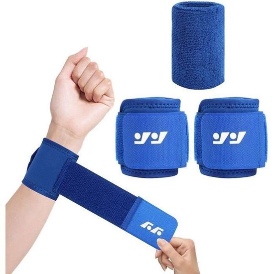 Bracelets De Sudation Sport - Lot De 2 - Élastiques Absorbants Noir Pour Poignet Homme Et Femme - 6
