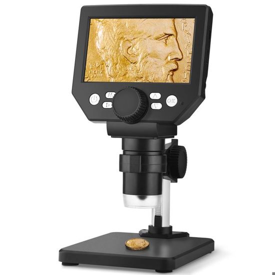 Microscope Numérique Portable 1000x Avec écran LCD 2 Pouces - Prise Photo/vidéo 1080P, Carte 32 Go, éclairage LED - 13