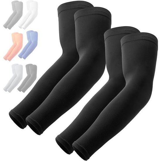 Manchons De Compression Bras UV - 2 Paires, Unisexe, Sport, Protection Solaire