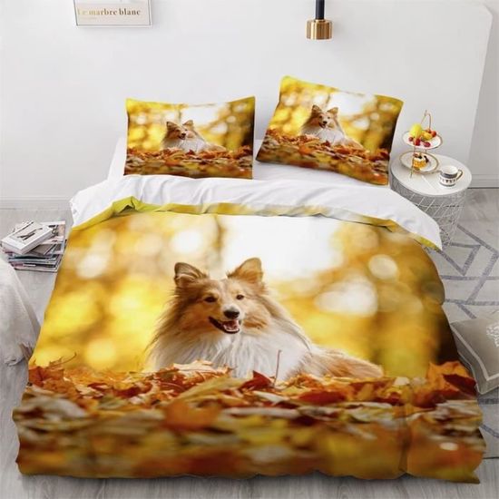 LuniLun Shetland Sheepdog Taie d'oreiller Housse de Coussin
