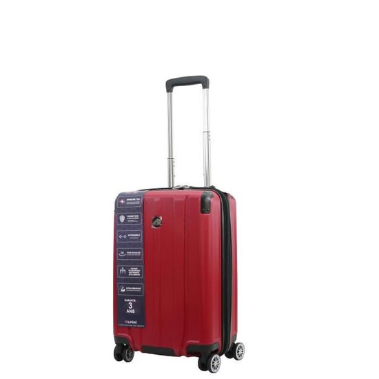 ALPINI Horizon , Valise Rigide Garantie 2 Ans, 100%ABS, Fermeture Ultra Protegee (Rouge ( Red ), S Cabine, 55 x 35 x 23 cm, 39L/49
