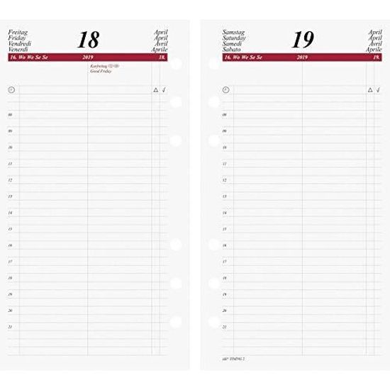 Agenda A5 Rido/Idé 706504190 - Finta Pelle Nera, 6 Anelli, Con Tasca Zip E Divisori