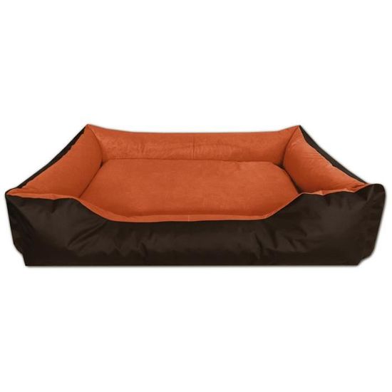 BedDog LUPI lit pour chien, Panier corbeille, coussin de chien [XXL env. 120x85cm, SUNSET (brun/orange)]