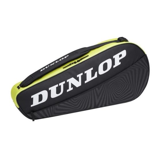 Sac De Tennis Dunlop Pour 6 Raquettes - Nylon Gris/blanc/noir, Neuf Avec étiquettes