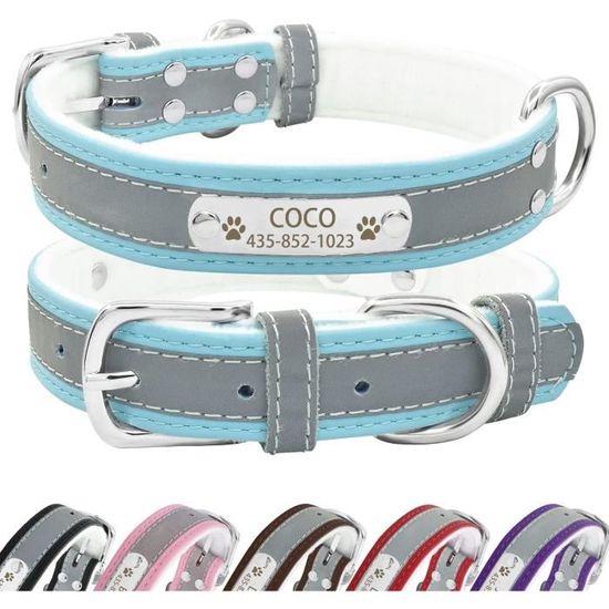 Collier cuir havane pour chien de chez Vivog