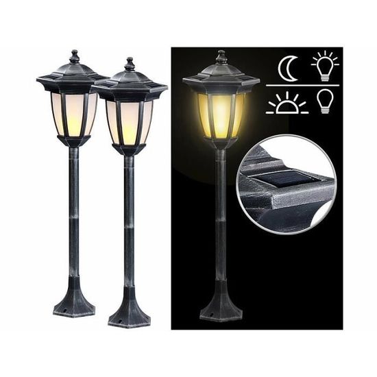 Kaliqo Solar Lantern Outdoor Lights Lunartec Lanterne Solaire Flamme: Lanterne De Jardin Solaire Bougie Pour Cimetière