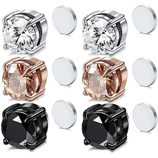 Kakonia 6 Paires Boucles D'Oreilles à Clip Pour Femmes Et Filles - Perles, Cristal & Strass Scintillants, Styles Pendantes Élégants Sans Percer Les Oreilles