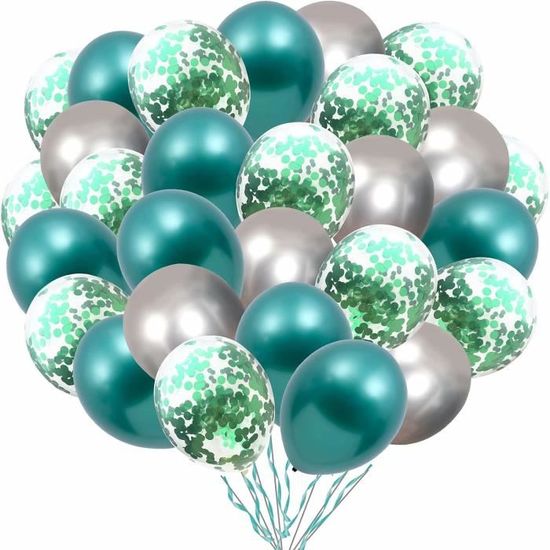 20 Ballons En Latex Vert Lime Métallisé Amscan - Pour Anniversaire, Mariage, Fête - Lot De 2x10