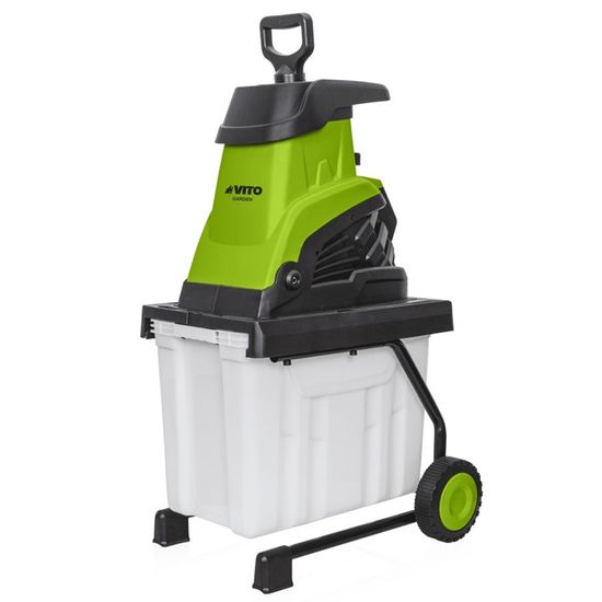 Broyeur De Végétaux Électrique DEKOPRO 2500W - Coupe Jusqu'à 45mm - Lame Disque - 12 Kg Avec Roues