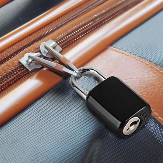 2 Cadenas TSA à Combinaison 3 Chiffres Pour Valises - Câble Acier, Approuvé Sécurité Aéroport - Noir