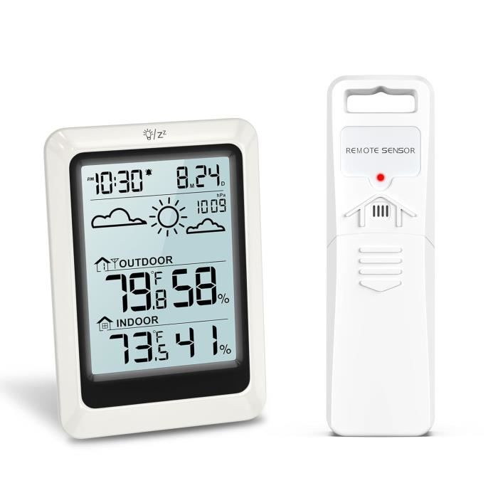 Station Météo Direct Weather WD2200 - Prévisions 3 Jours - Capteur Extérieur - Application Smartphone