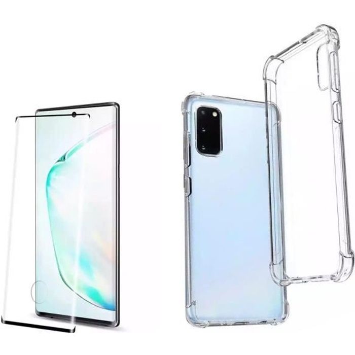 Coque Samsung S20 et 1 Verre trempé intégral vitre de protection incurvé