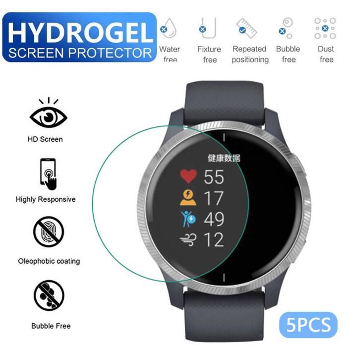 bracelet de montre vendu seul 5PCS TPU Hydrogel Film de protection d'écran transparent doux pour montre Garmin Venu ZCQ91018104_Occ
