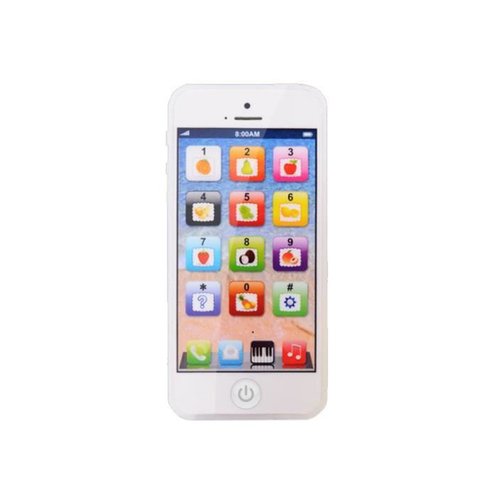 Téléphone Jouet enfant ,Tactile jouet éducatif pour enfants - Blanc