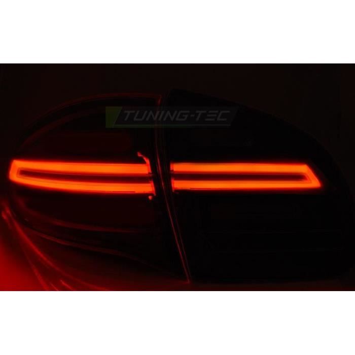 Paire de feux arriere Porsche Cayenne 10-15 FULL LED Noir Rouge fume