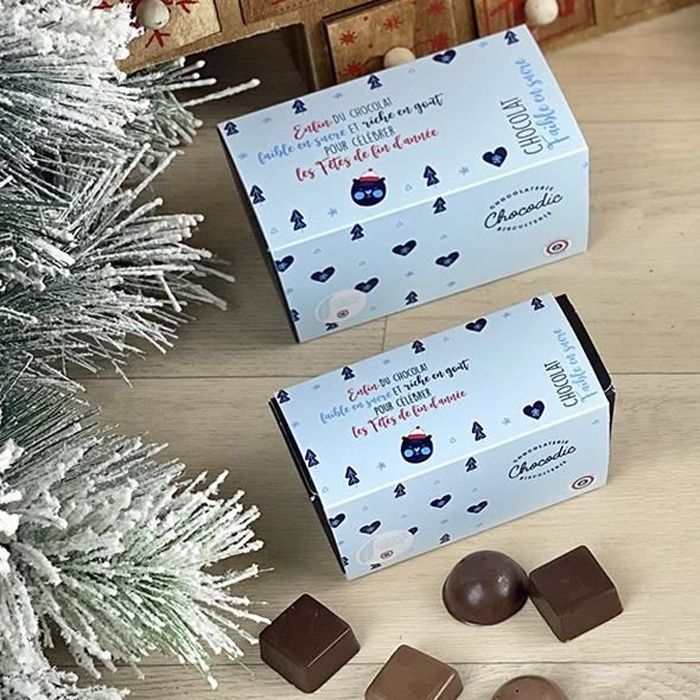 Ballotin de chocolats fins faible en sucre spécial diabétique - chocolat de noel