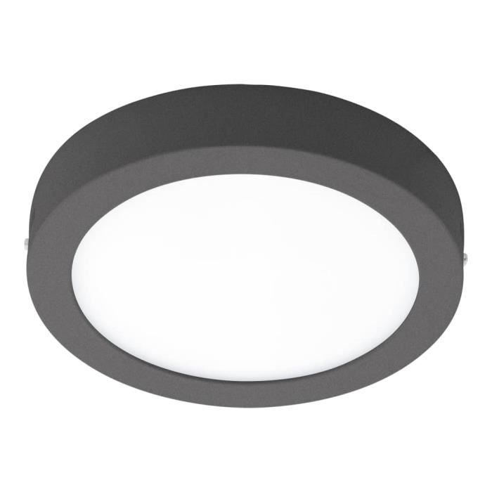 EGLO Applique-plafonnier LED d'extérieur Agrolis-C 16,5 W Rond Noir