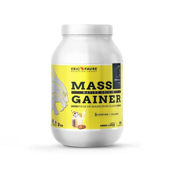 Eric Favre - Mass Gainer Native Protein - Gainers - Cookies & cream - 3kg