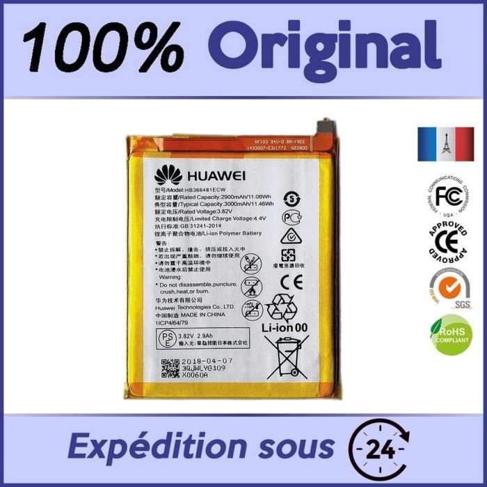 BATTERIE NEUVE 100% ORIGINALE DE MARQUE HUAWEI COMPATIBLE AVEC Ascend P9, P9Lite, P8 Lite 2017, Honor 8,Honor 5C -/ HB396693ECW