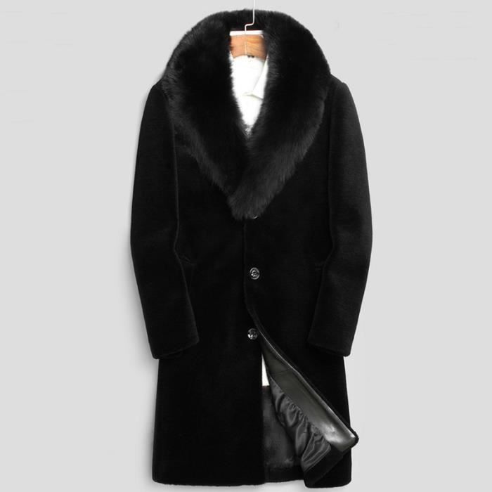 Manteau de fourrure pour hommes nouveau manteau de vison d'hiver