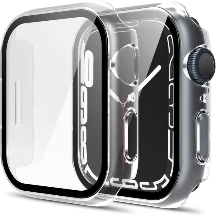 Coque compatible apple Watch 41mm Serie 7 - Protection rigide étui transparent écran verre trempé Phonillico®