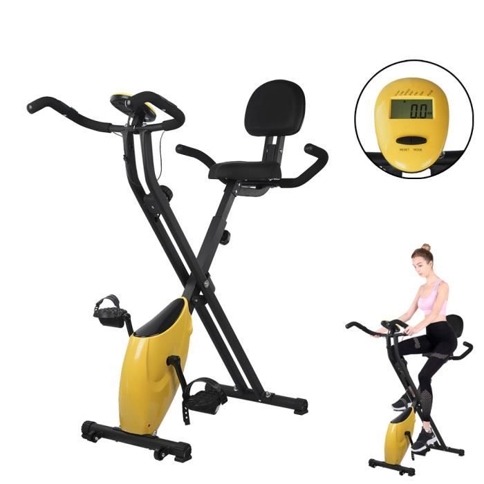 SINBIDE® Velo d'appartement Interieur Entrainement fitness 8 Résistance réglable, avec Écran LCD, Capacité 100kg
