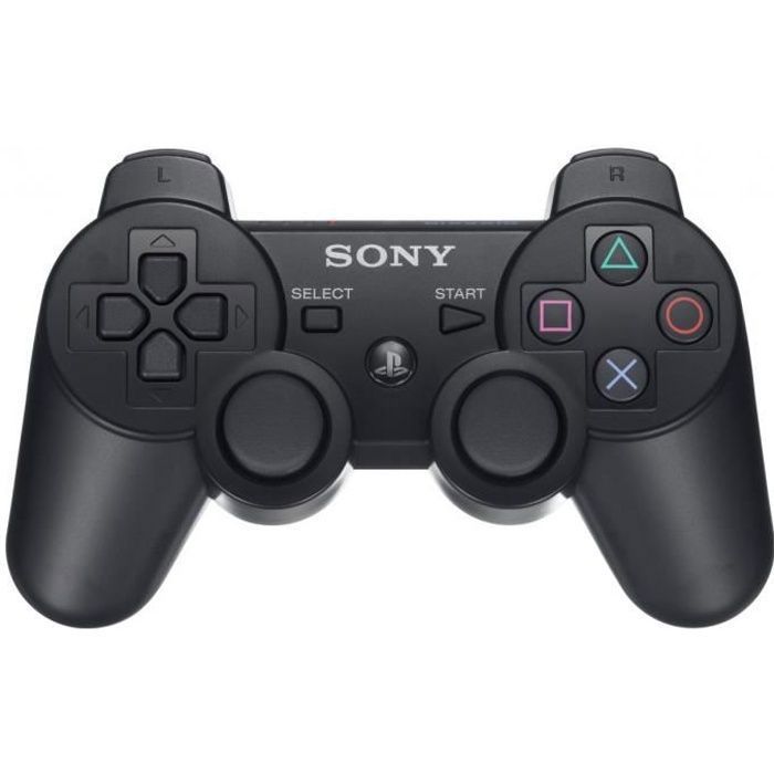 Manette PS3 Black Sony 9174097 Dualshock 3 Wireless Contrôleurs de Jeux et Accessoires (Noir) - -