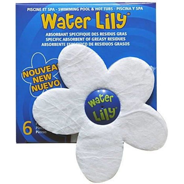 Boîte de 6 fleurs de skimmer Water Lily absorba…