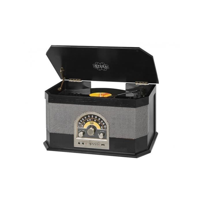 PLATINE VINYLE BOIS NOIRE TT 1040 BT TREVI