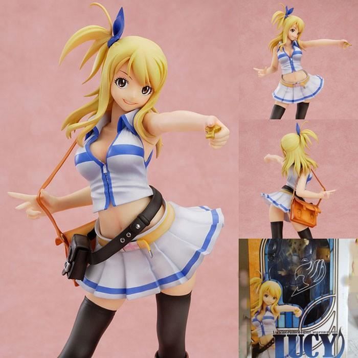 nouvelle 23cm PVC fées dessin animé Fairy Tail figurines figurines et jouets d'anime queue coeur Lucy Phil IA