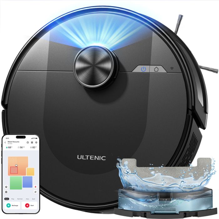 Ultenic D5s Pro - Robot Vacuum Mop - 3000Pa-150min - 3 in 1 Gyroscope Navigation - Smart Control with App