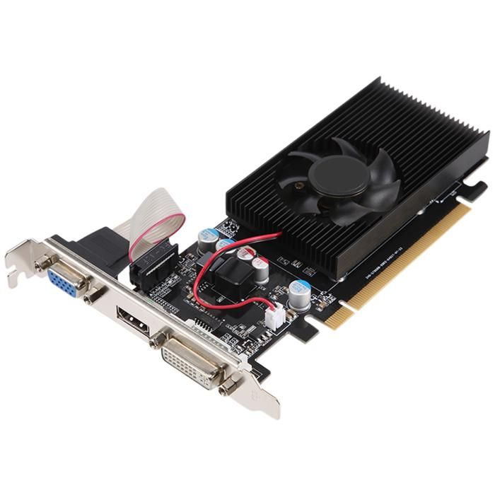 Carte Graphique GT210 1 Go DDR2 64 Bits PCIE 2.0 GPU Carte VidéO de Bureau DVI VGA Compatible HDMI GRAPHICS CARD