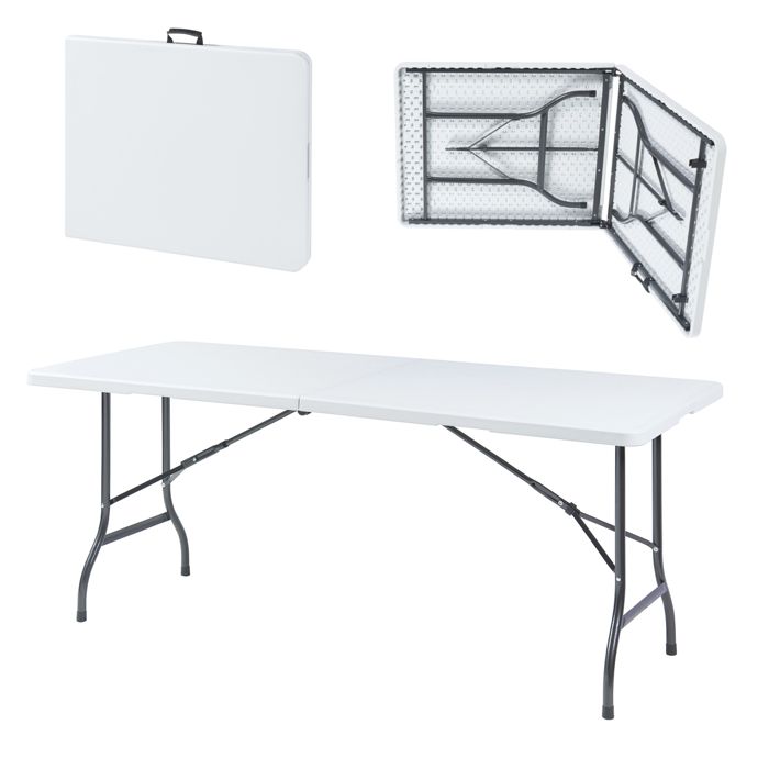 Table pliante Ljusnarsberg avec plateau rectangulaire 180 x 75 x 72 cm blanc