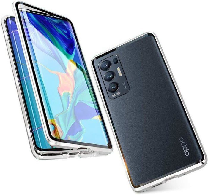 Coque Magnétique Intégrale OPPO A57e - Housse Verre Trempé 360° Avant Et Arrière (noir)