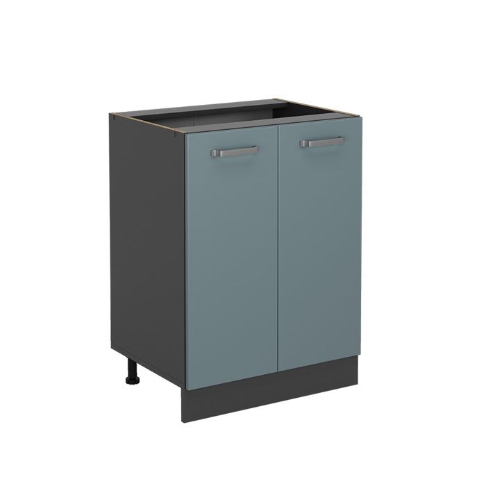 Meuble bas de cuisine R-Line 60cm sans PT Bleu-gris/Anthracite Vicco 41057